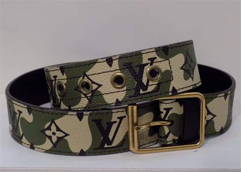 louis vuitton camouflage belt|louis vuitton belt sale.